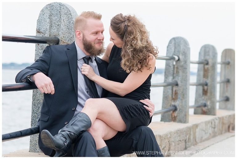 Couple engagement photos battery charleston sc